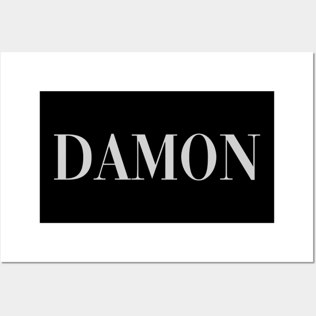 Damon - Pose - Light Grey Wall Art by deanbeckton